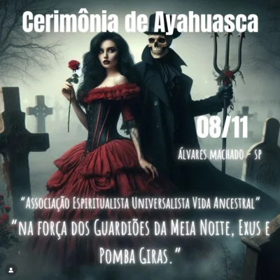 "Na força dos guardiões da meia noite, Exus e Pombagiras."