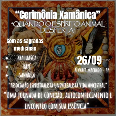 Cerimônia Xamânica “Quando o Espírito Animal Desperta”  Uma jornada de conexão, autoconhecimento e encontro com sua essência